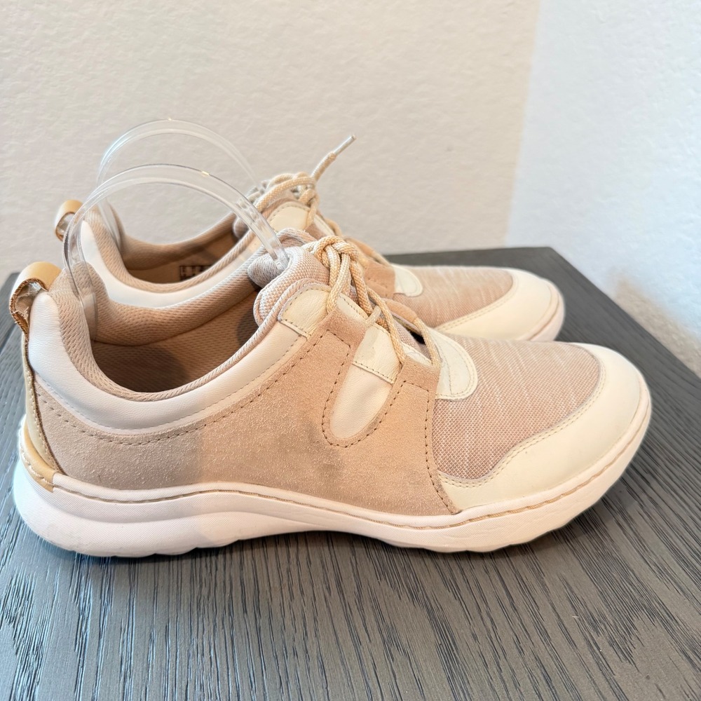 Clarks Collection Nova Glint Beige Suede Leather Sneakers 261651764085 Mens 9.5